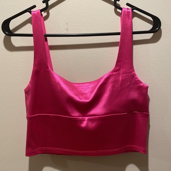 Forever 21 Hot Pink Ruched Front Cropped Tank Top - Picture 5 of 5